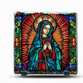 Stunning Mother Mary Slate Picture with Display Legs