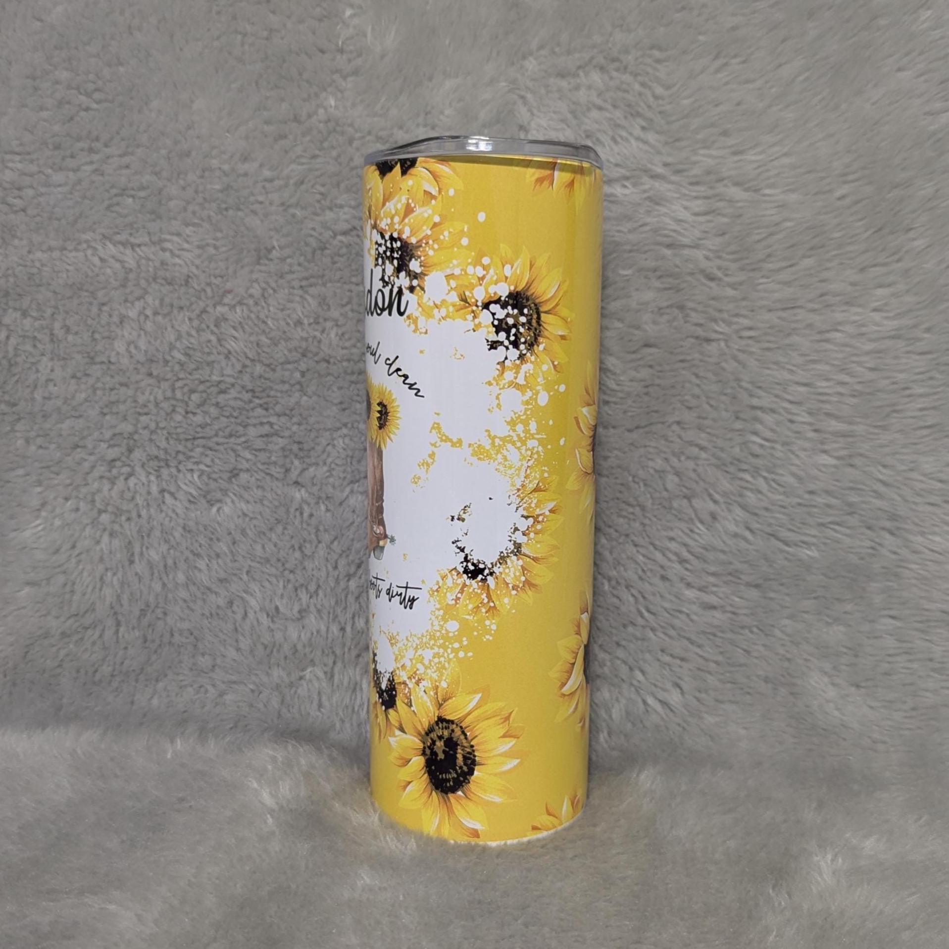 Country Girl Tumbler 20oz With Reusable Straw, Can Be Personalized