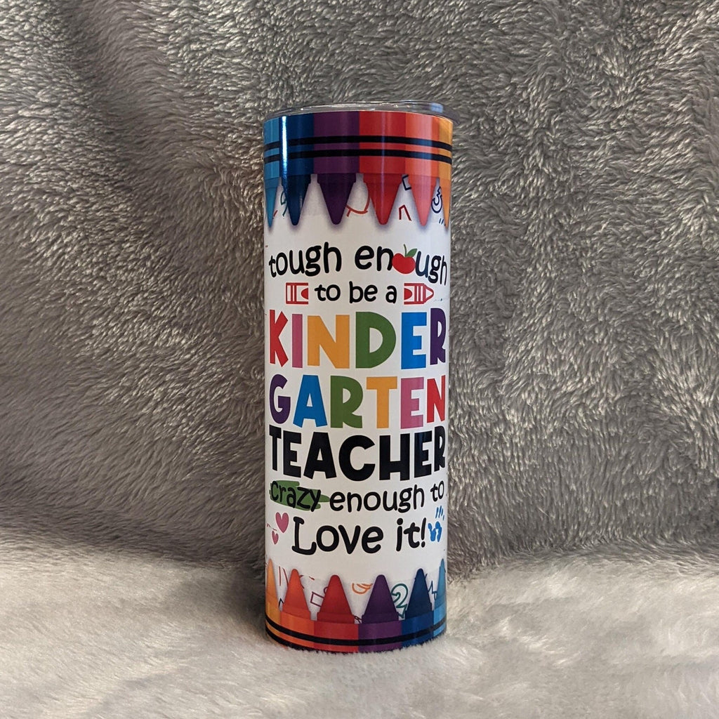 Kindergarten Teacher Tumbler 20oz With Reusable Straw