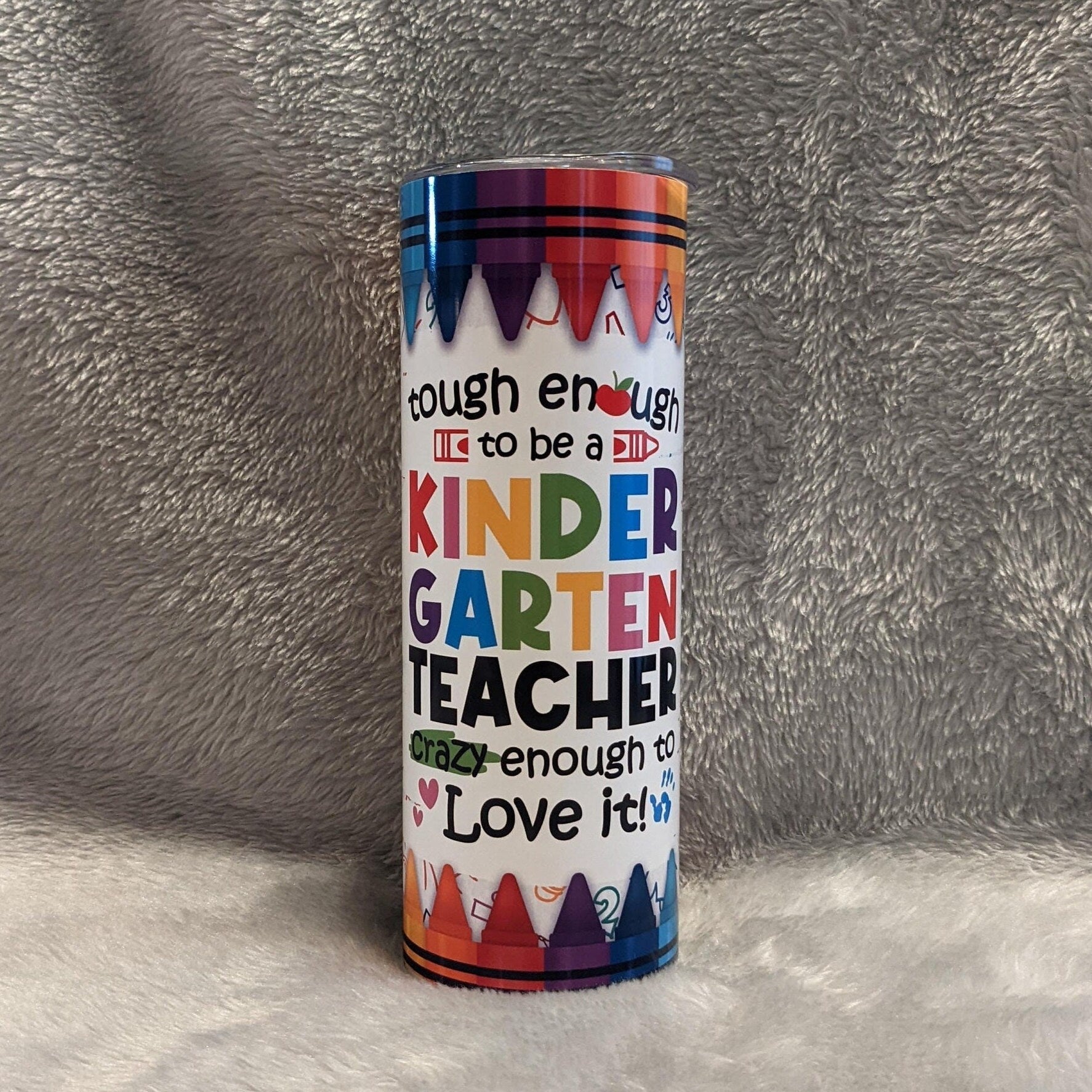Kindergarten Teacher Tumbler 20oz With Reusable Straw
