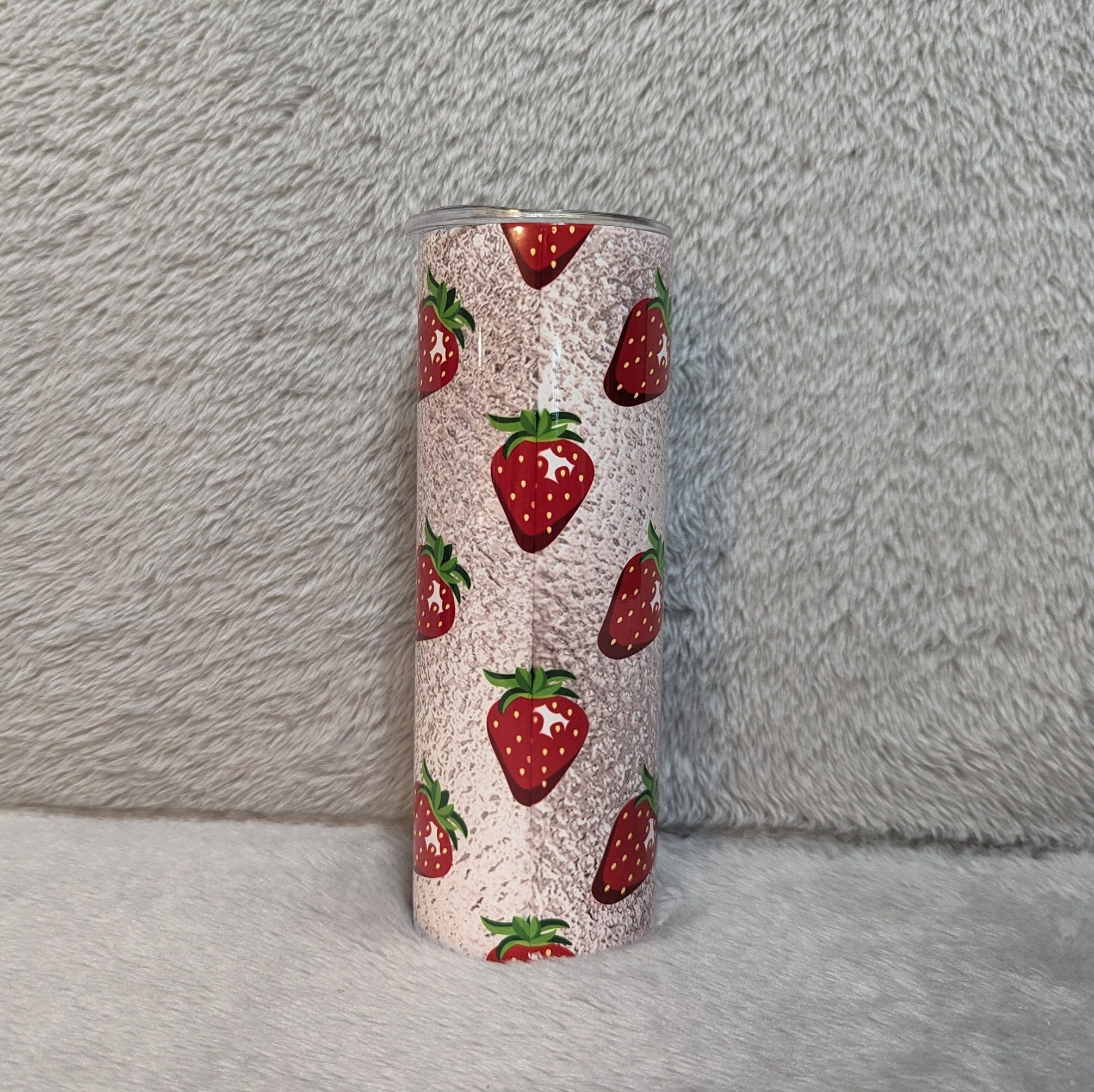 Strawberry Gnome Tumbler 20oz With Reusable Straw