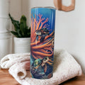 Sea Turtle Tumbler 20oz With Reusable Straw, Can Be Personalized
