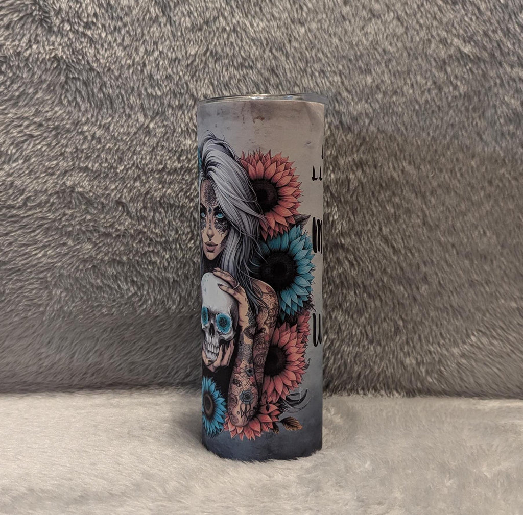 Make A Wish Boho Girl Tumbler 20oz With Reusable Straw, Can Be Personalized