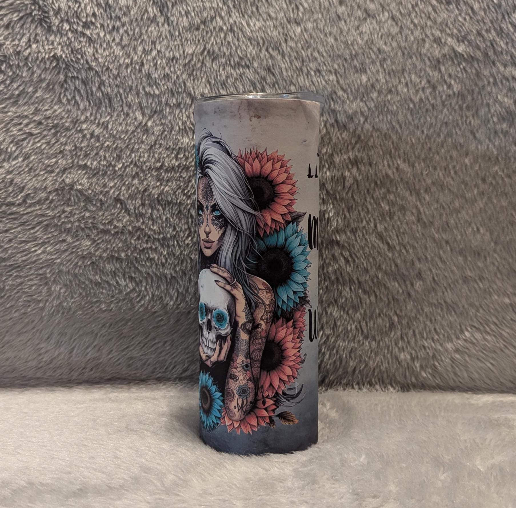 Make A Wish Boho Girl Tumbler 20oz With Reusable Straw, Can Be Personalized