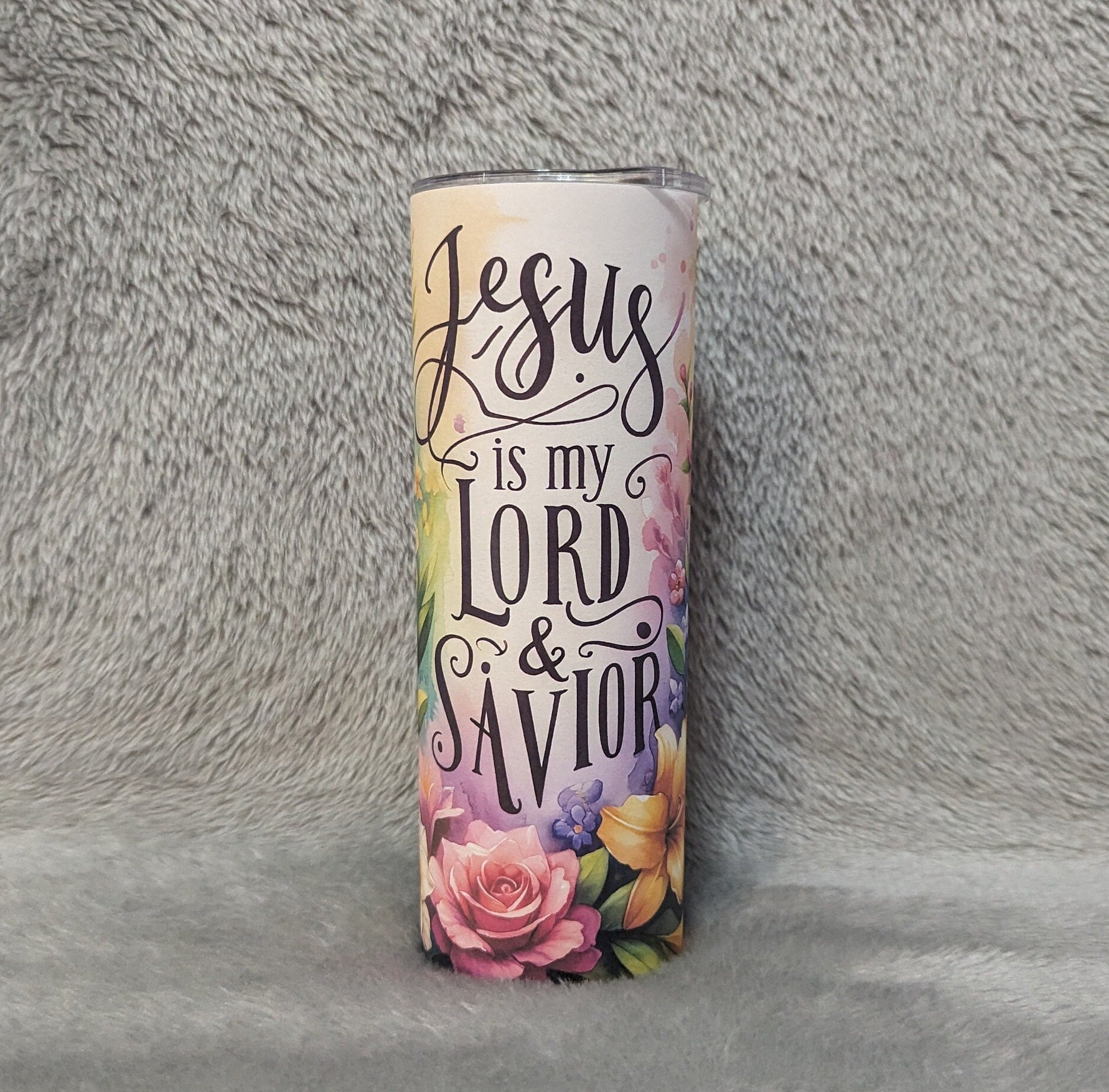Jesus Is My Lord & Savior Tumbler - Christian Drinkware 20oz With Reusable Straw