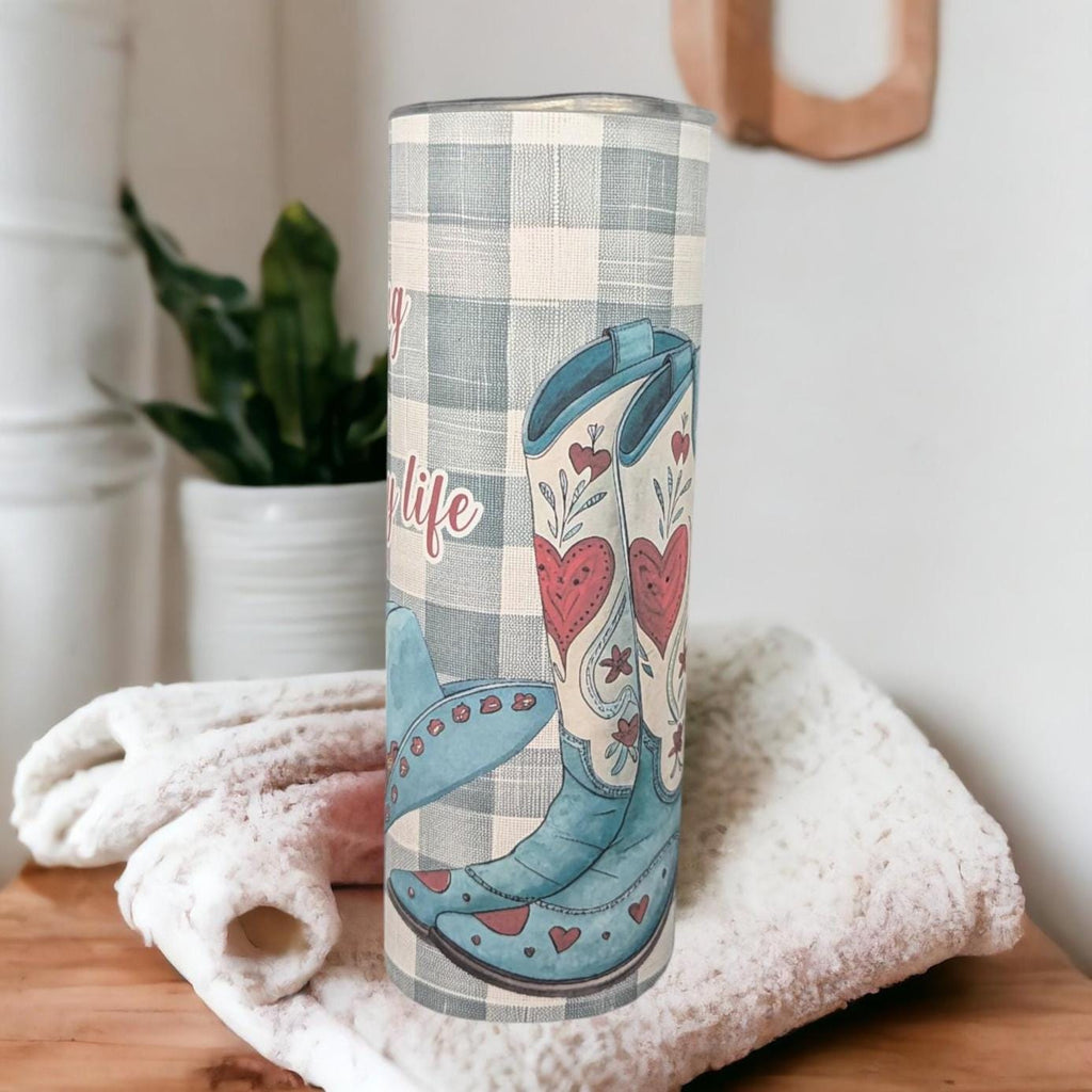 Country Girl Tumbler 20oz With Reusable Straw, Can Be Personalized