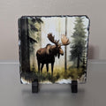 Slate Moose Picture With Display Legs