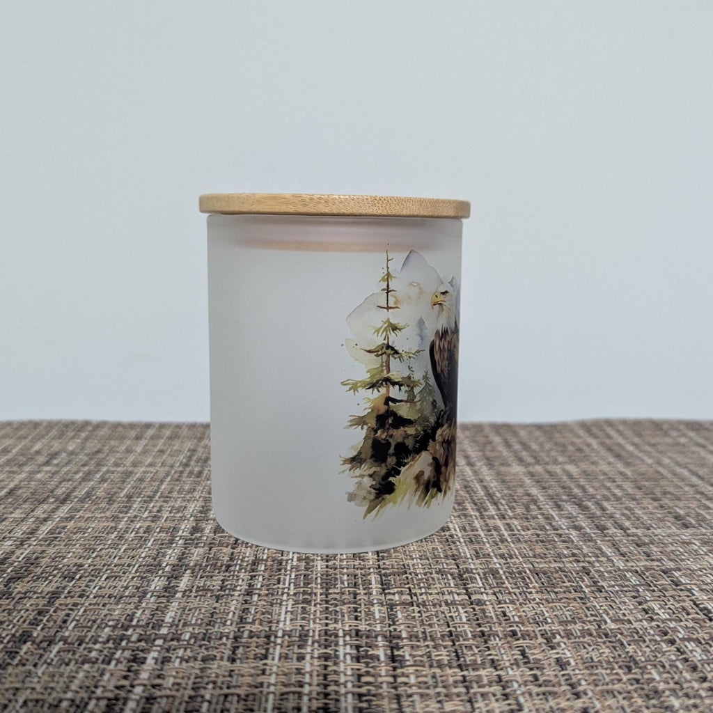 Eagle Candle Holder With A Battery Operated Flickering Tea Light