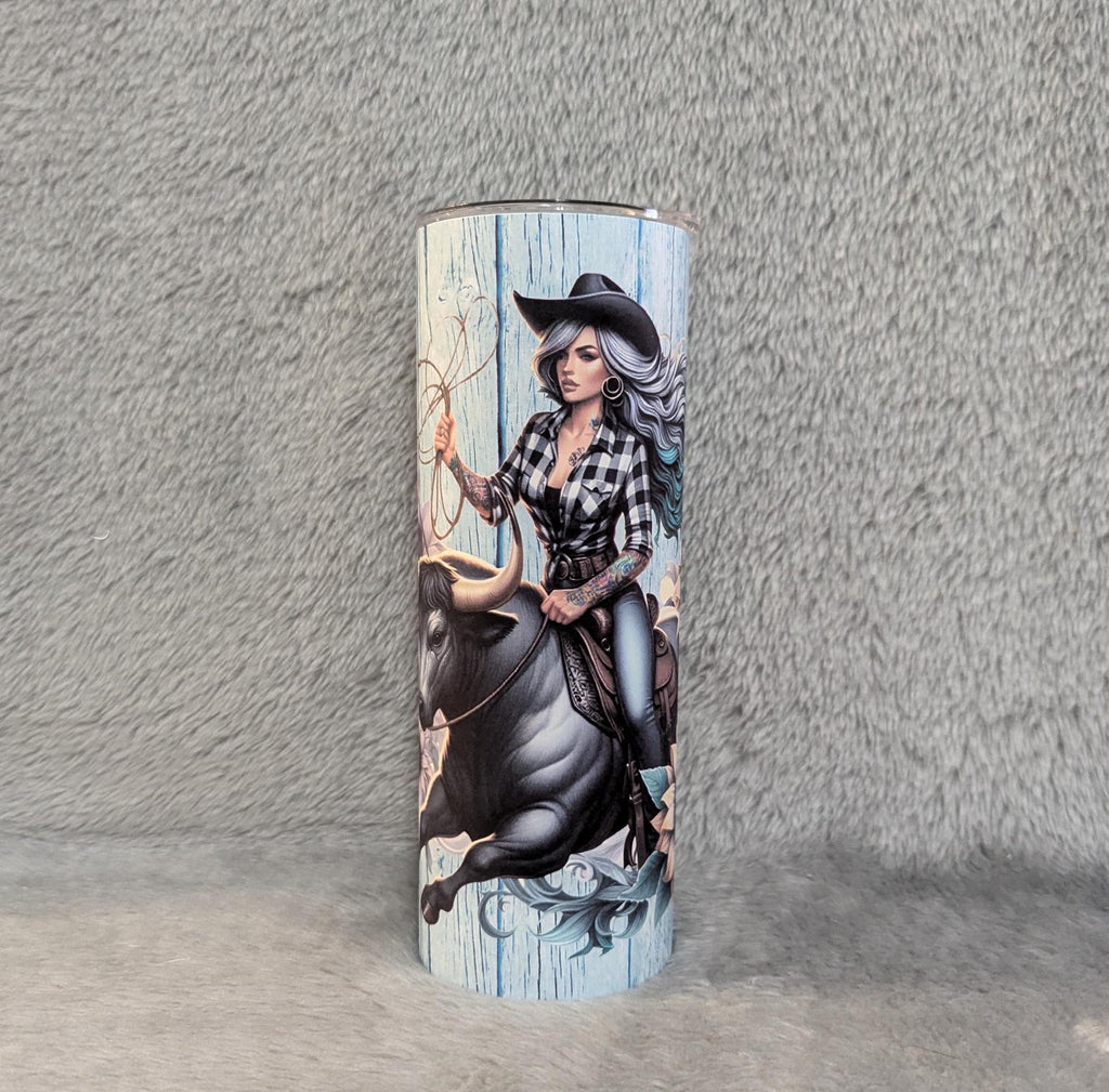 Rodeo Girl Tumbler 20oz With Reusable Straw, Can Be Personalized