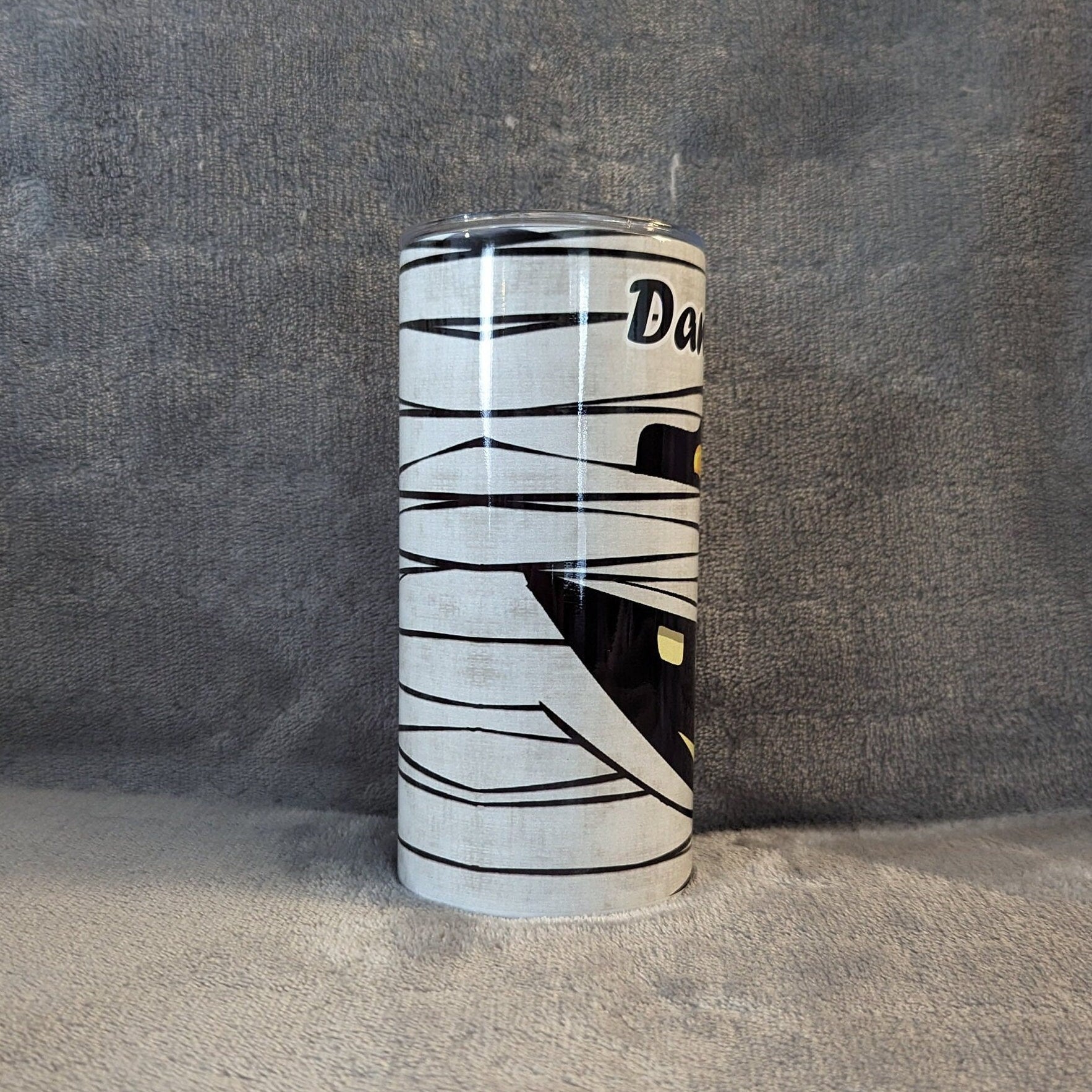 Kids Mummy Tumbler 15oz With Reusable Straw, Can Be Personalized
