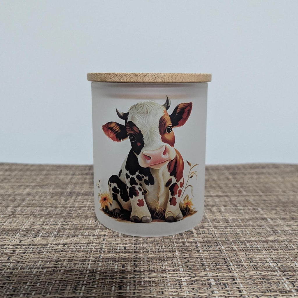 Cow Candle Holder With A Battery Operated Flickering Tea Light