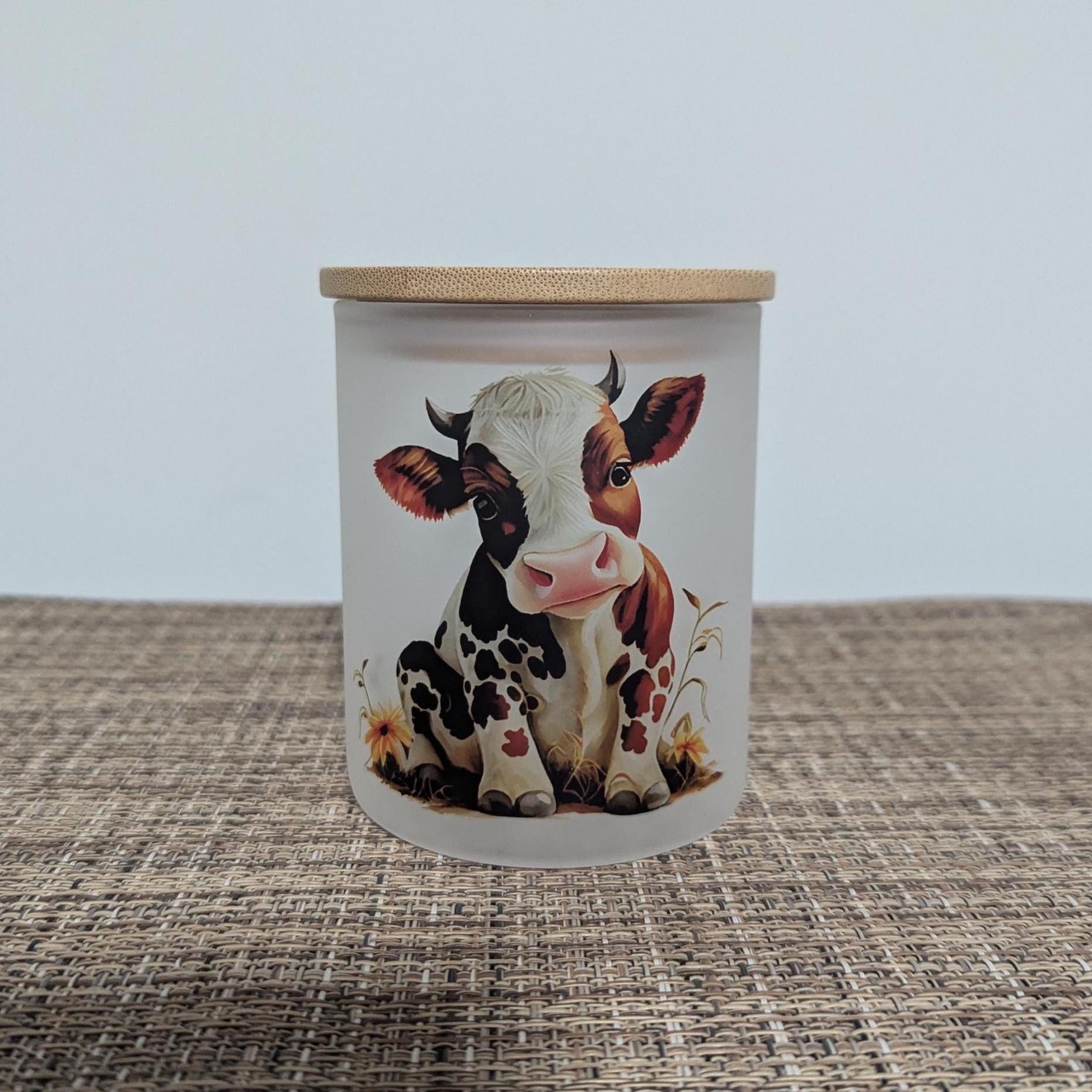 Cow Candle Holder With A Battery Operated Flickering Tea Light
