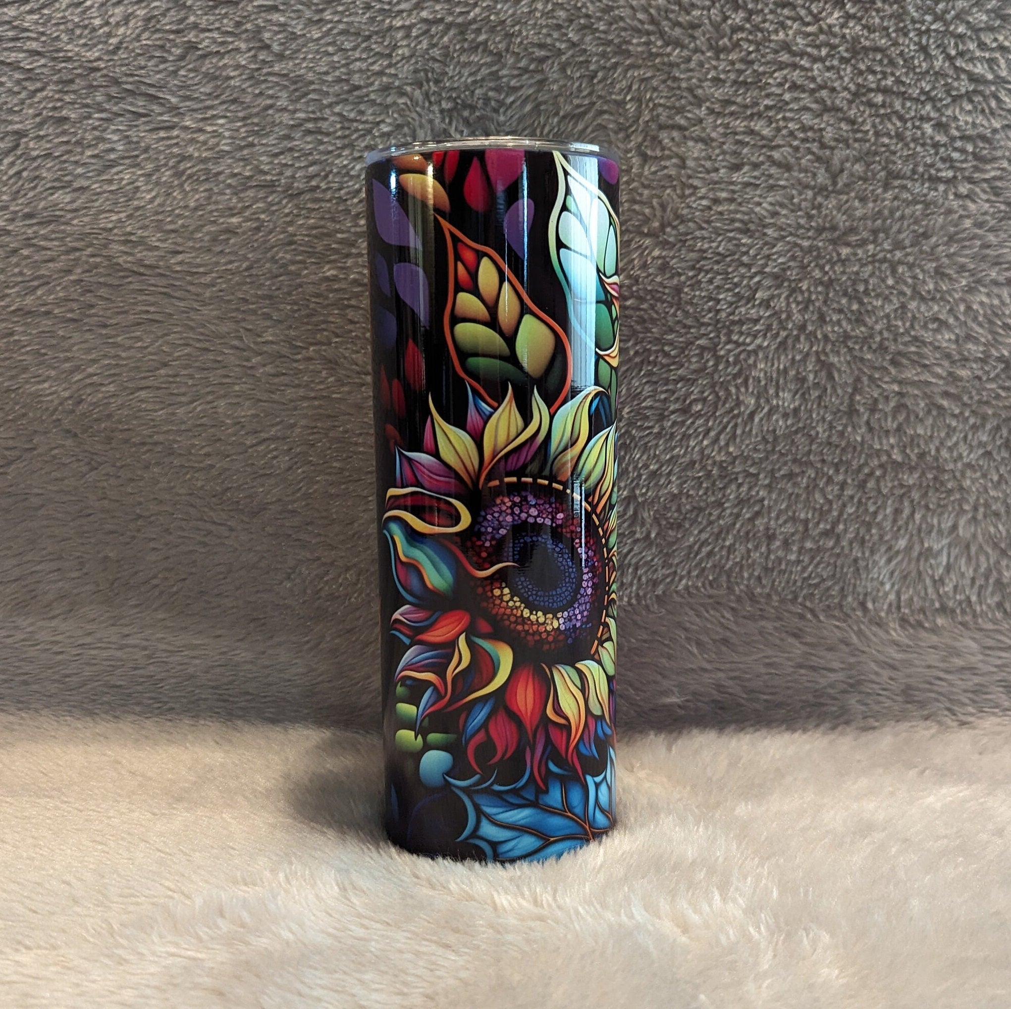 Gorgeous Sunflower Tumbler 20oz With Reusable Straw