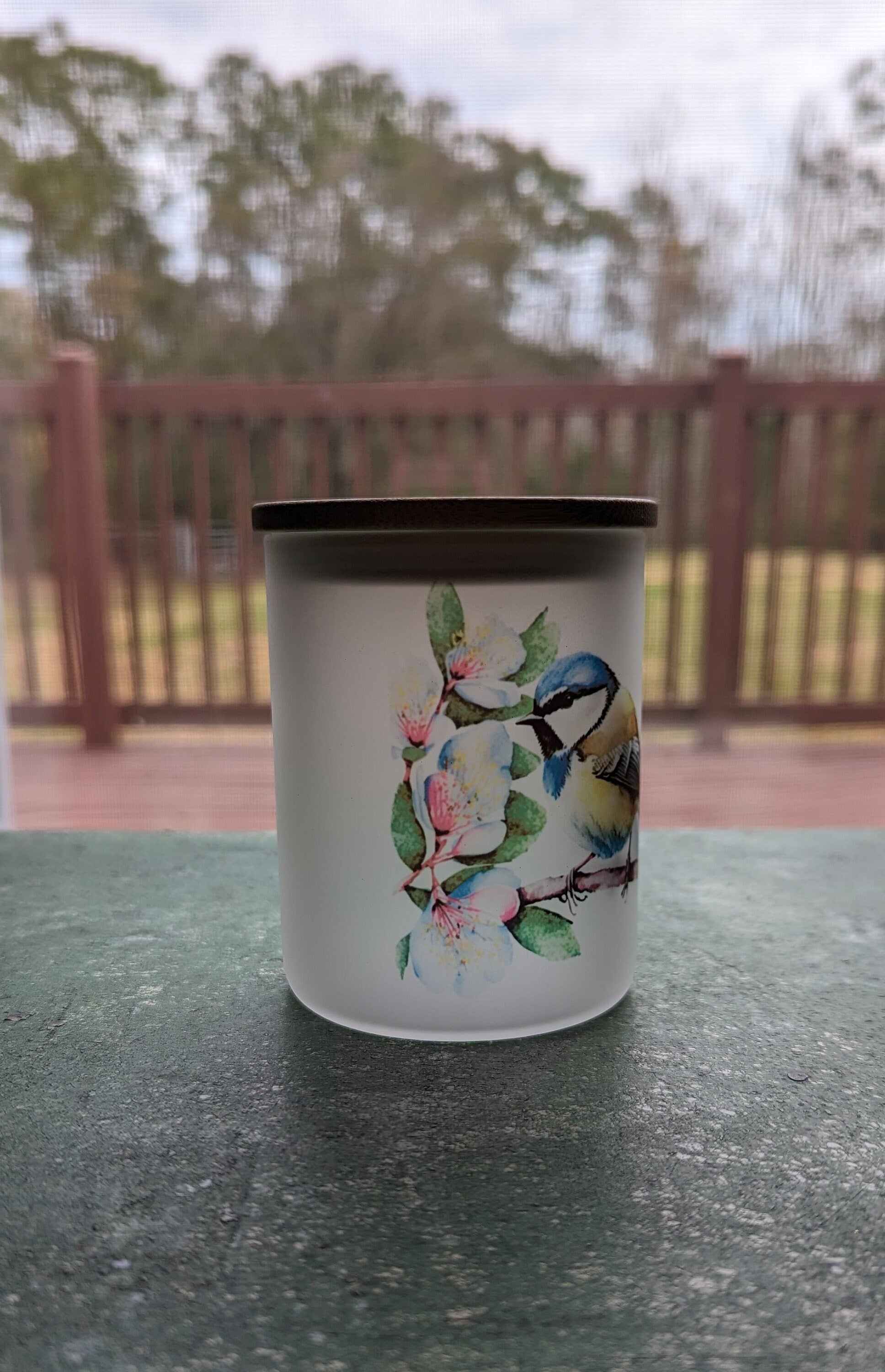 Bird Candle Holder With A Battery Operated Flickering Tea Light