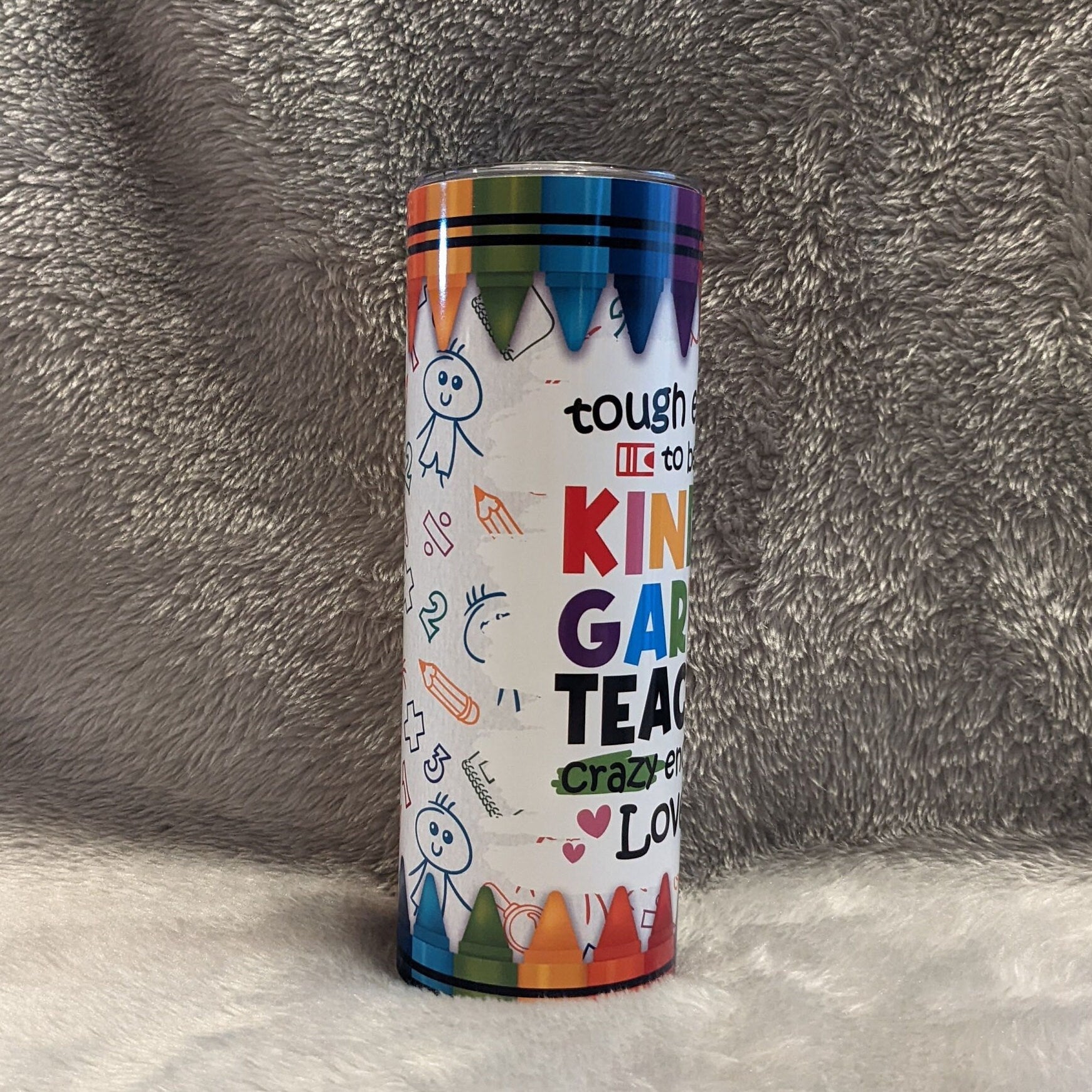 Kindergarten Teacher Tumbler 20oz With Reusable Straw
