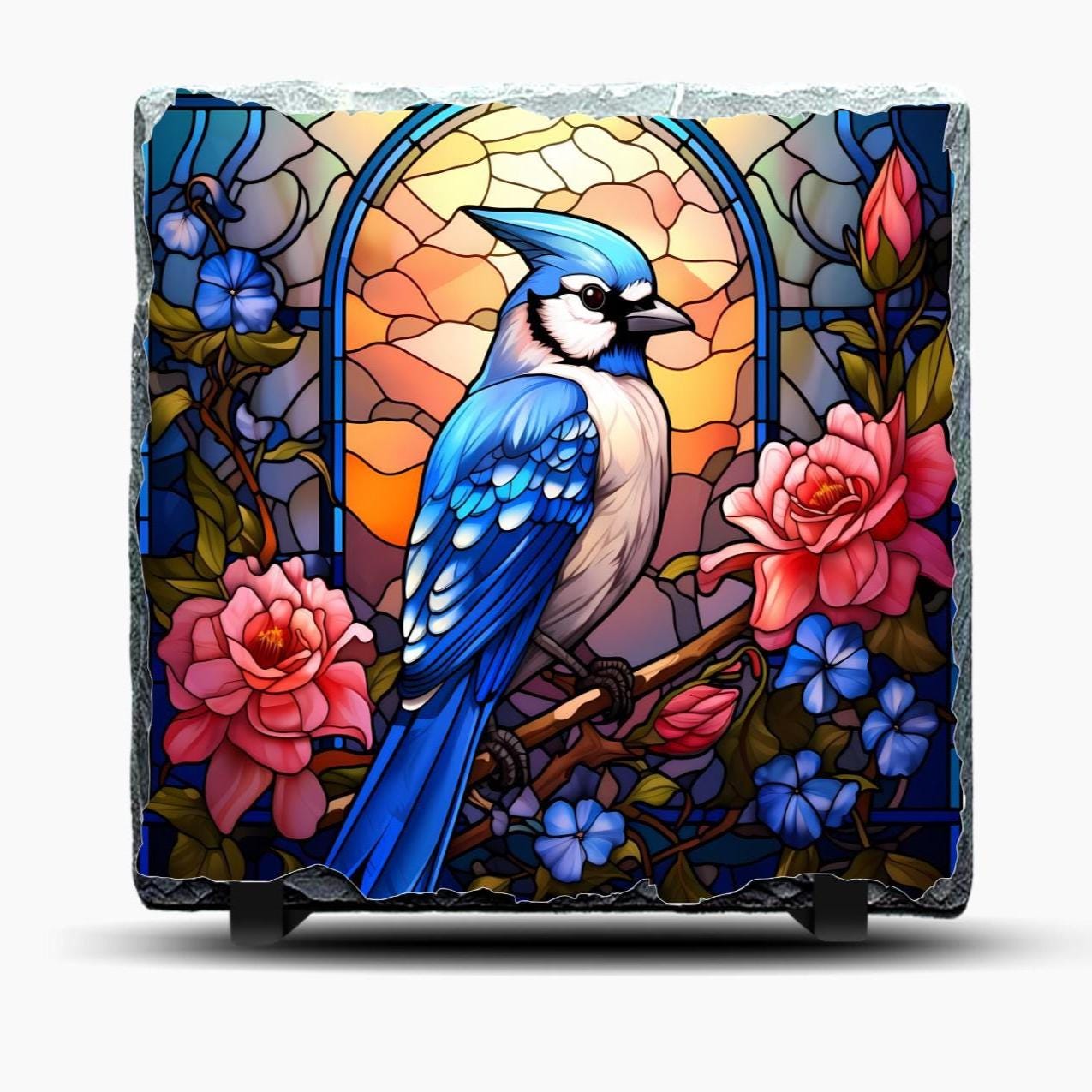 Slate Bluejay Picture With Display Legs