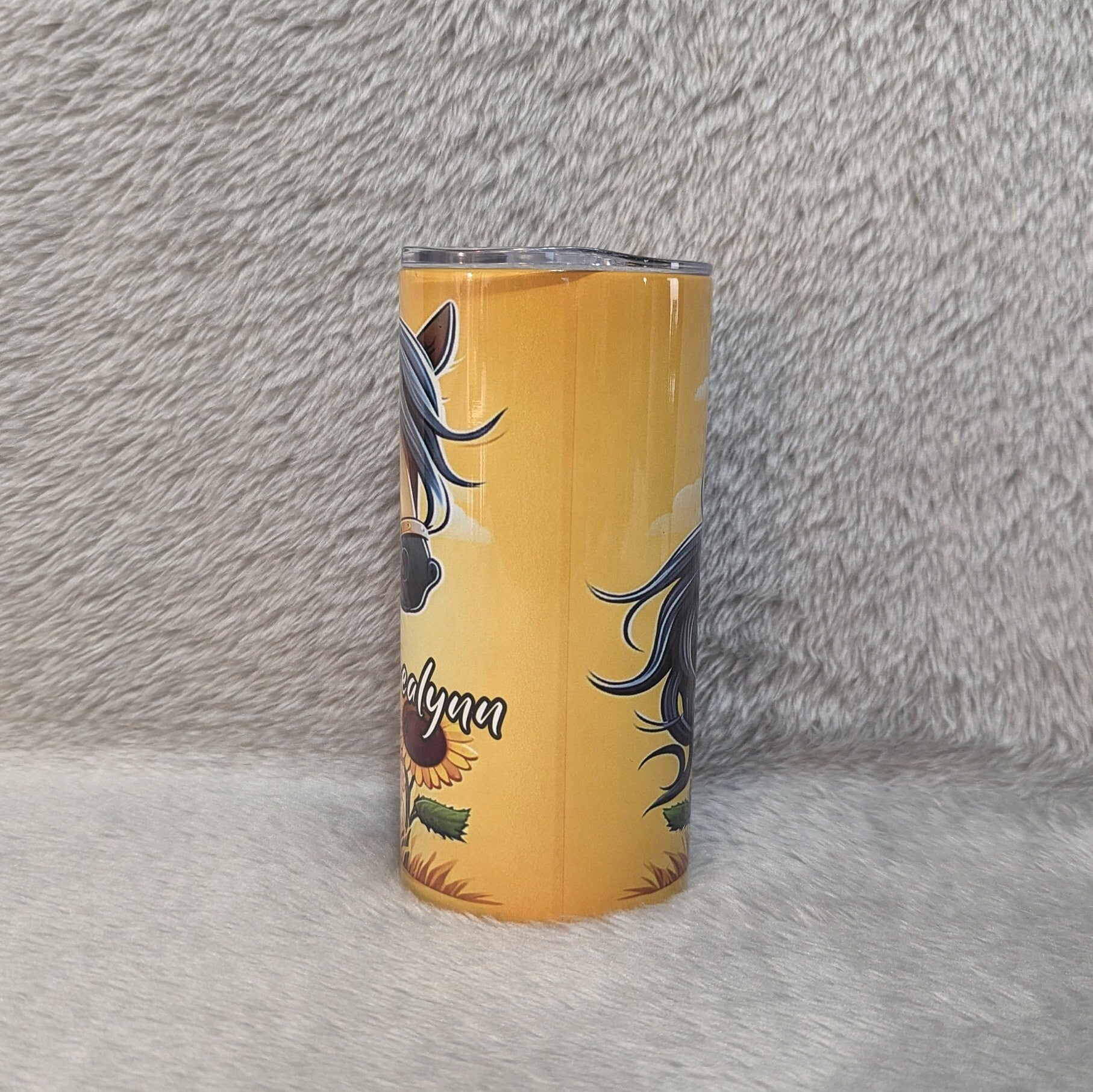Kids Pony Tumbler 15oz With Reusable Straw, Can Be Personalized