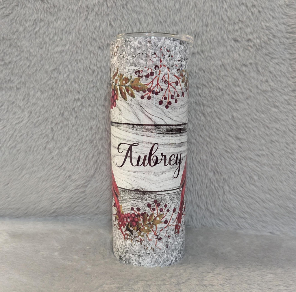 Cardinal Tumbler 20oz With Reusable Straw, Can Be Personalized