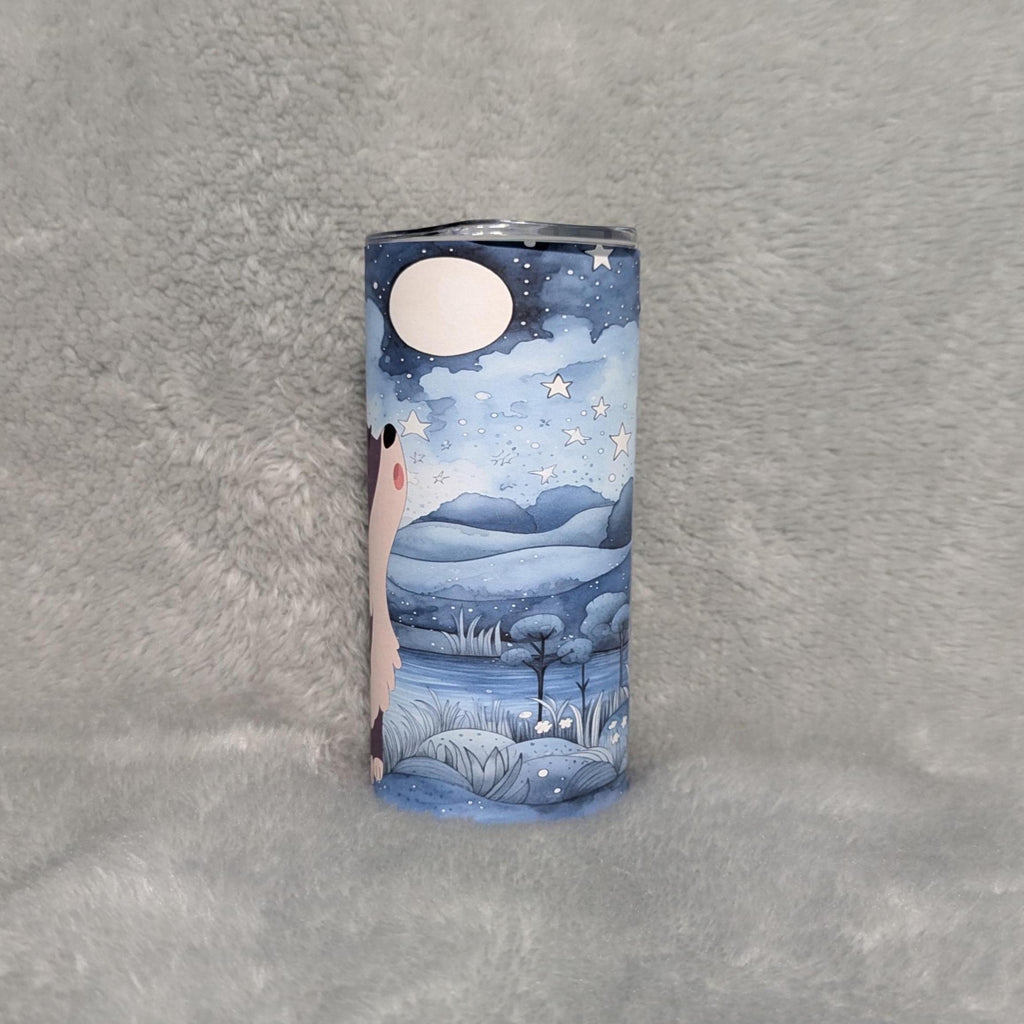 Kids Wolf Tumbler 15oz With Reusable Straw, Can Be Personalized