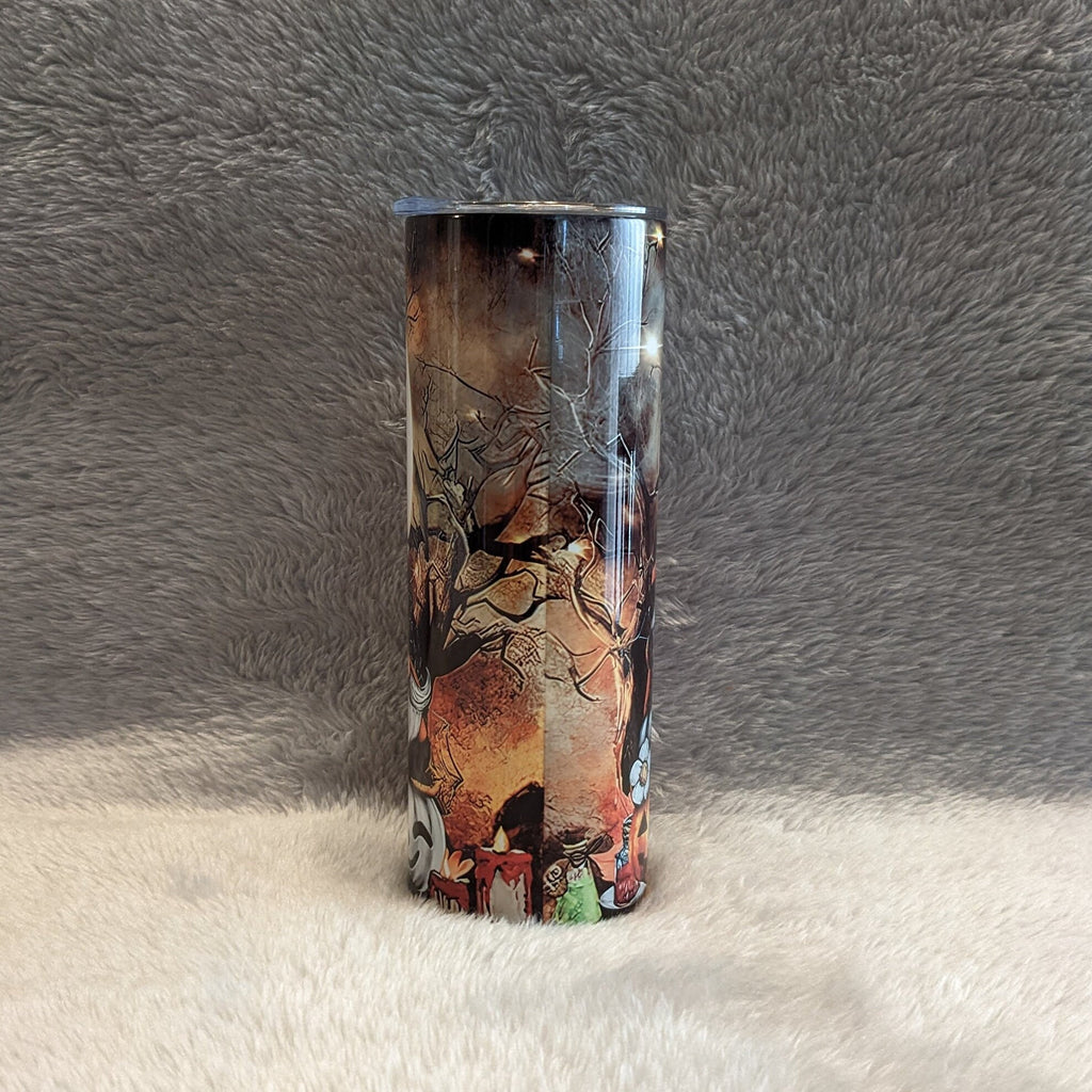 Thick Thighs and Spooky Vibes Gnome Tumbler 20oz With Reusable Straw, Can Be Personalized