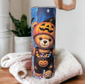 Halloween Bear Tumbler 20oz With Reusable Straw, Can Be Personalized