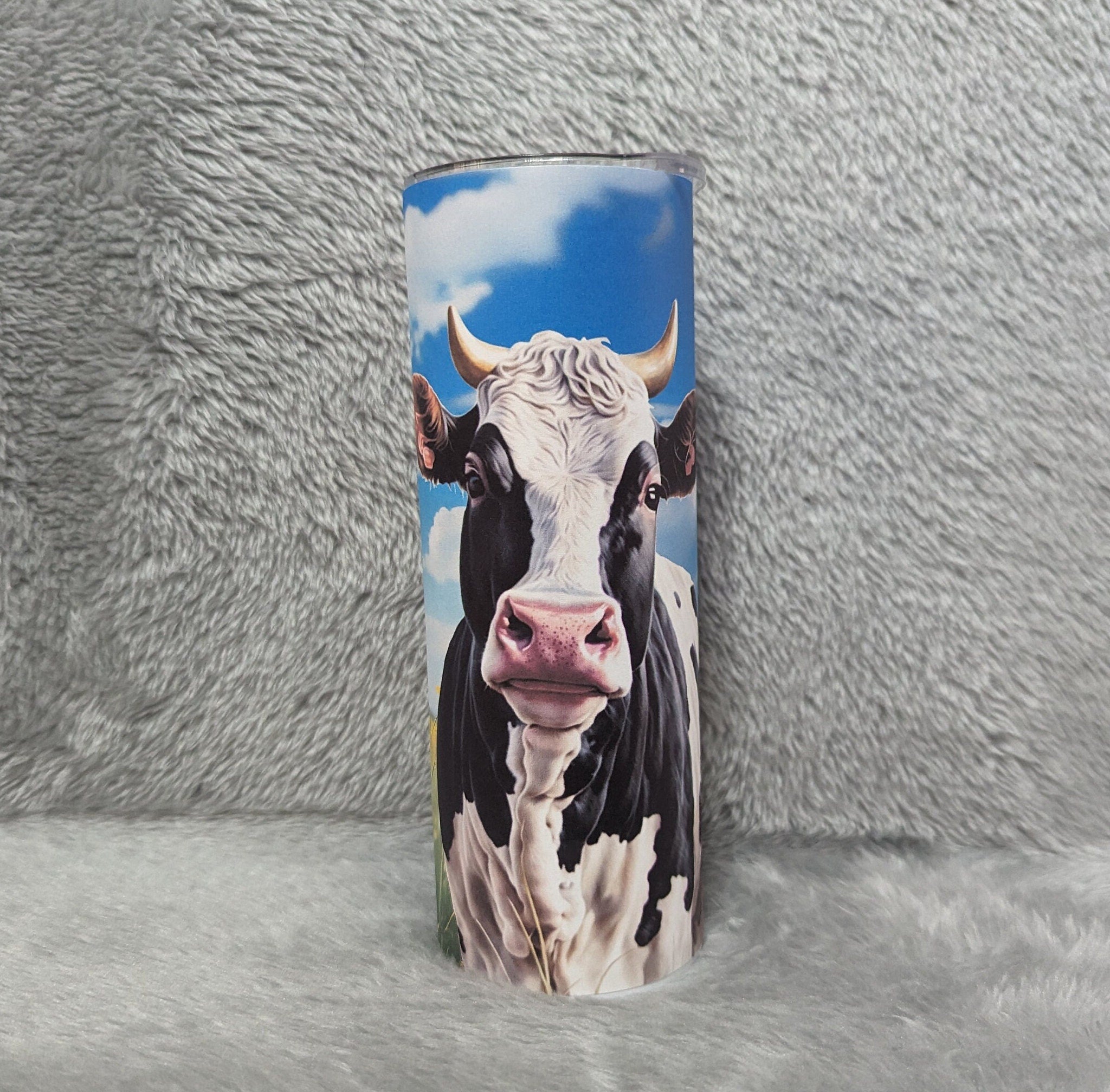 Just A Girl Who Loves Cows Tumbler 20oz With Reusable Straw, Can Be Personalized