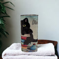 Black Kitten Tumbler 15oz With Reusable Straw, Can Be Personalized