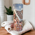 Gingerbread Family Tumbler 20oz With Reusable Straw, Can Be Personalized