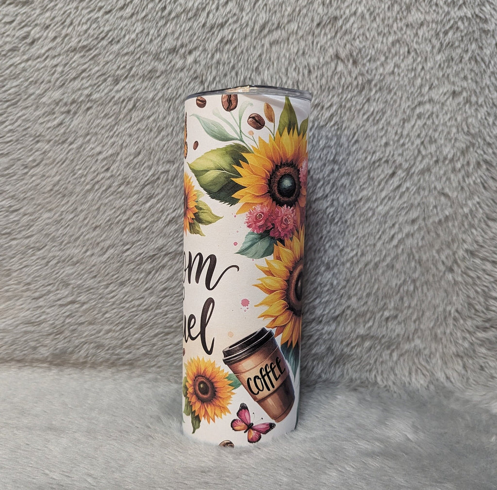 Mom Fuel Tumbler 20oz With Reusable Straw