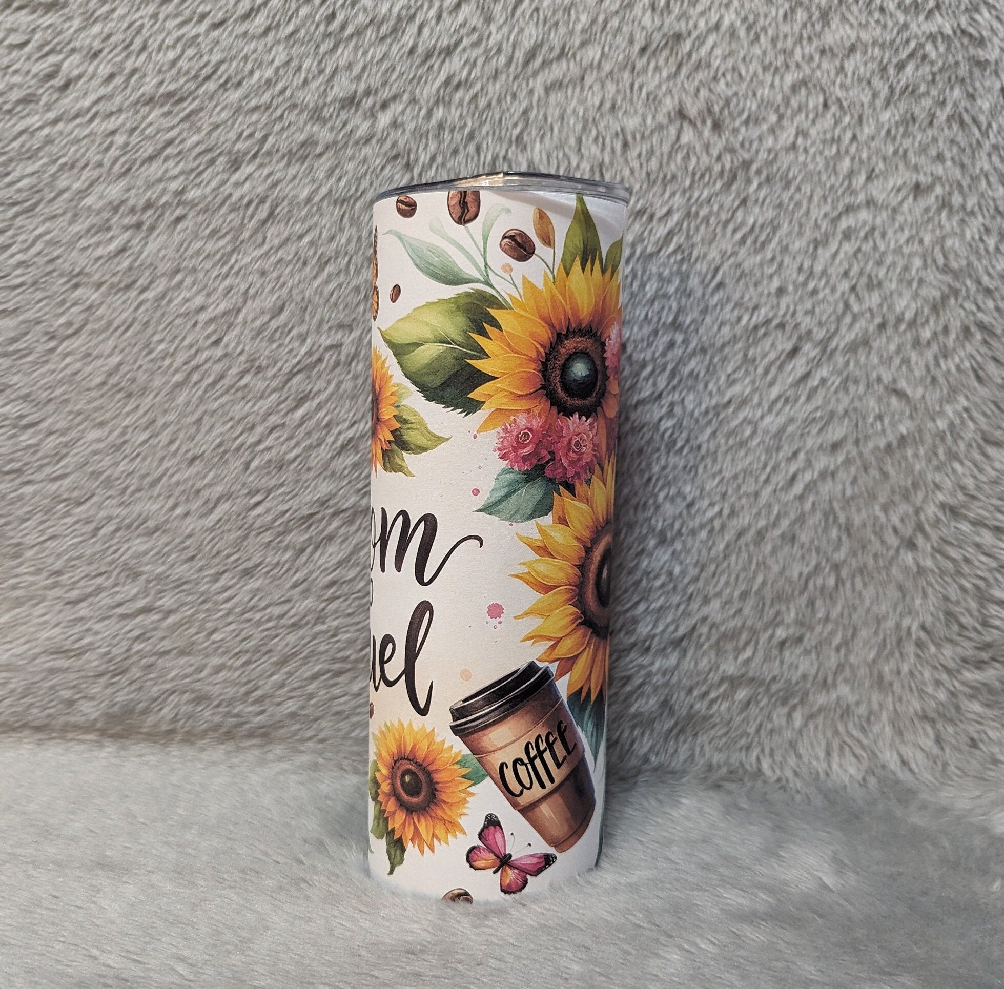 Mom Fuel Tumbler 20oz With Reusable Straw