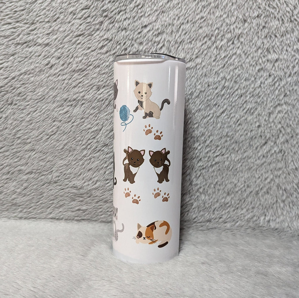 All You Need Is Love And A Cat Tumbler 20oz With Reusable Straw, Can Be Personalized