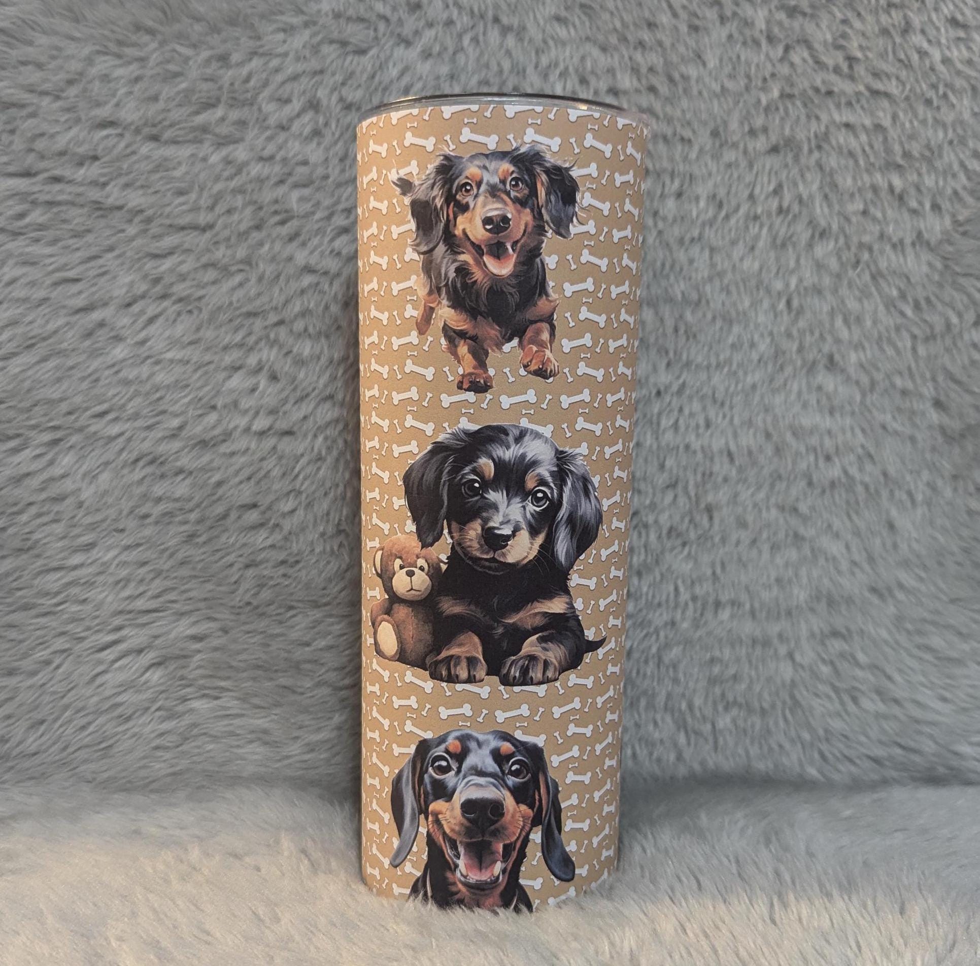 Dachshund Dog Tumbler 20oz With Reusable Straw