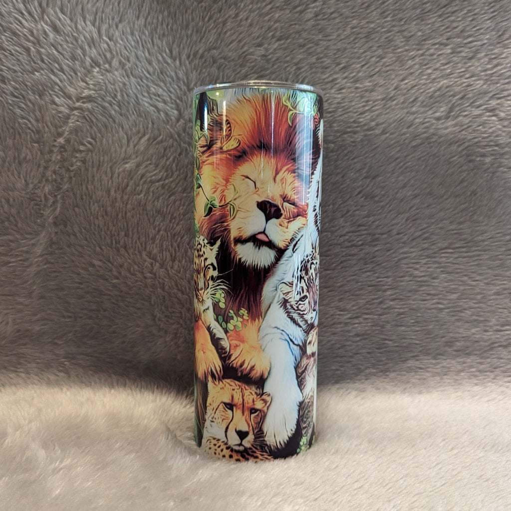 Wild Cat Tumbler 20oz With Reusable Straw, Can Be Personalized