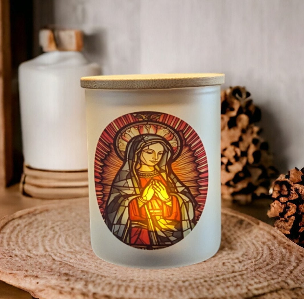 Mother Teresa Candle Holder with Flickering Tea Light