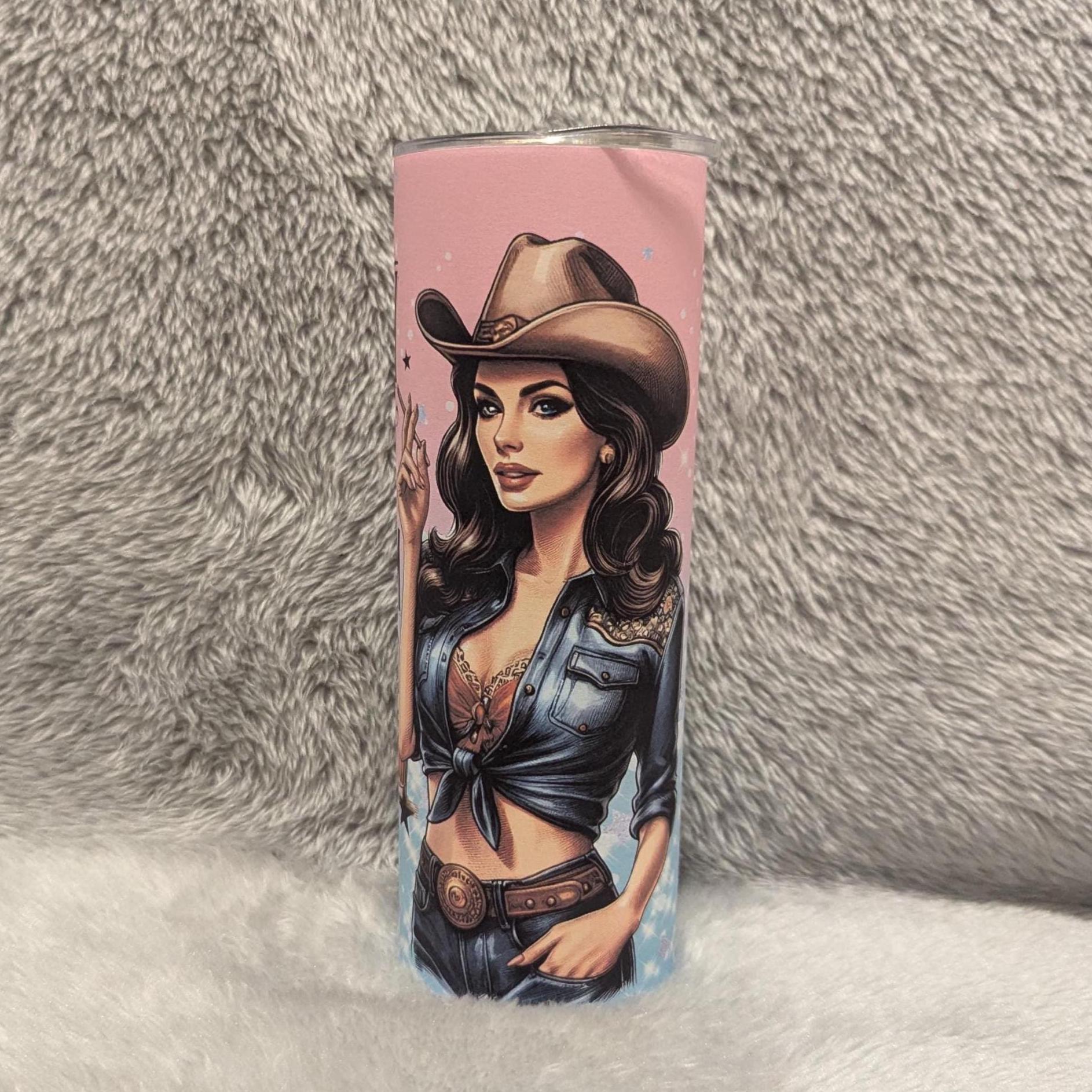 Whiskey Girl Tumbler 20oz With Reusable Straw, Can Be Personalized