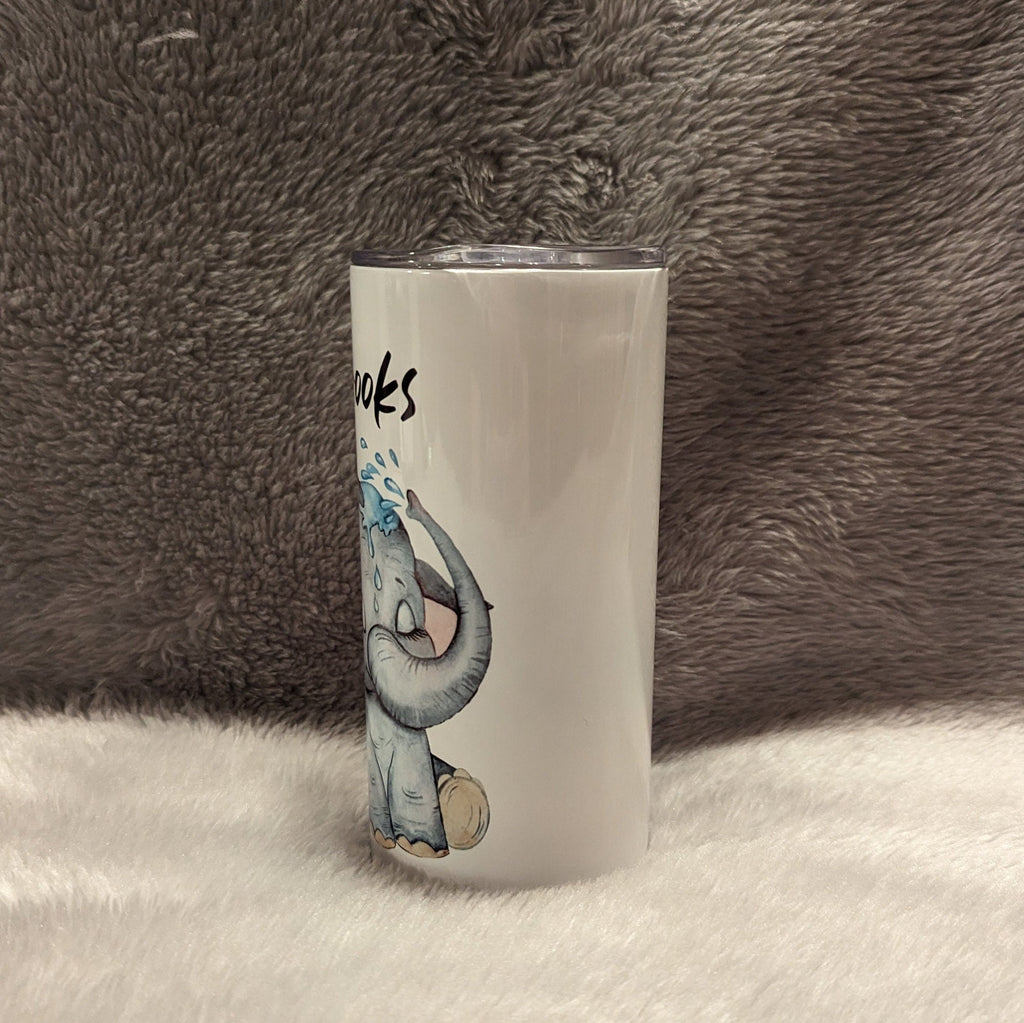 Elephant Tumbler 15oz With Reusable Straw, Can Be Personalized