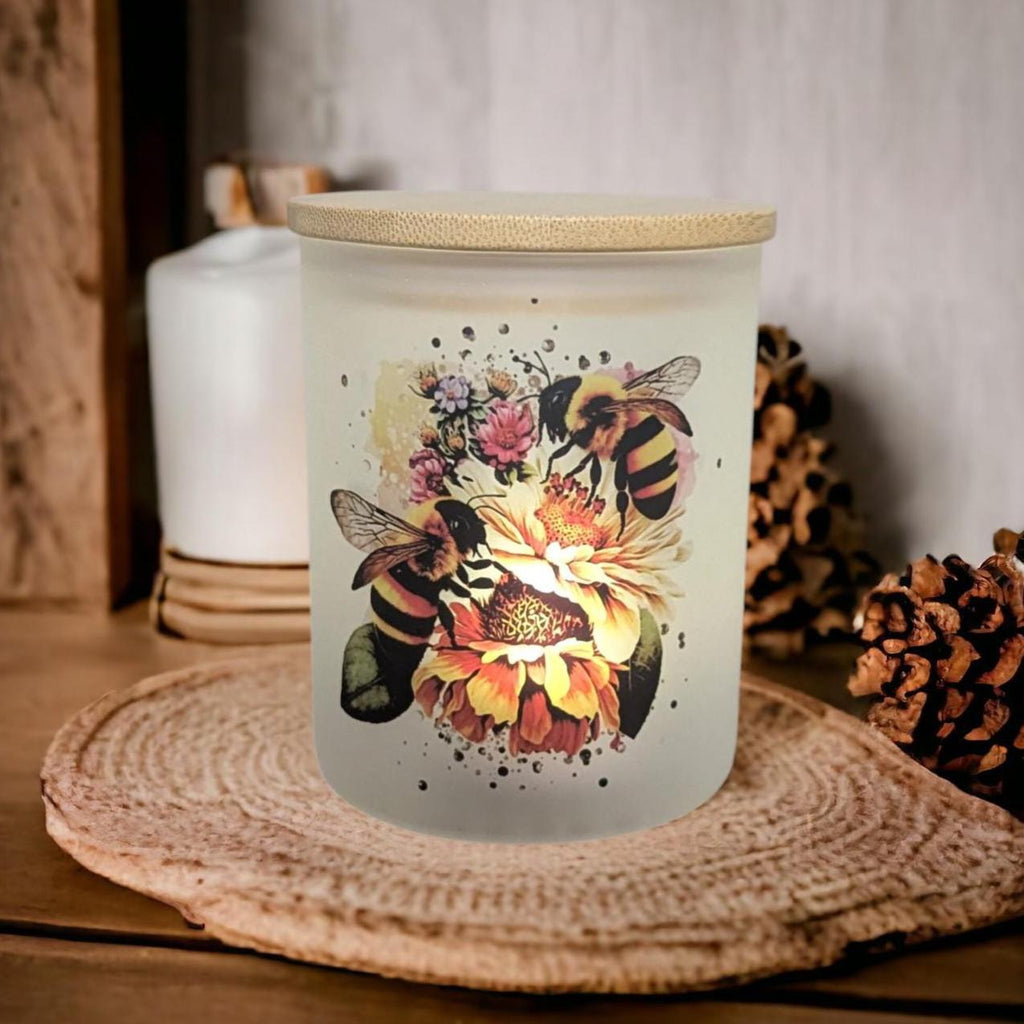 Bee Candle Holder With A Battery Operated Flickering Tea Light