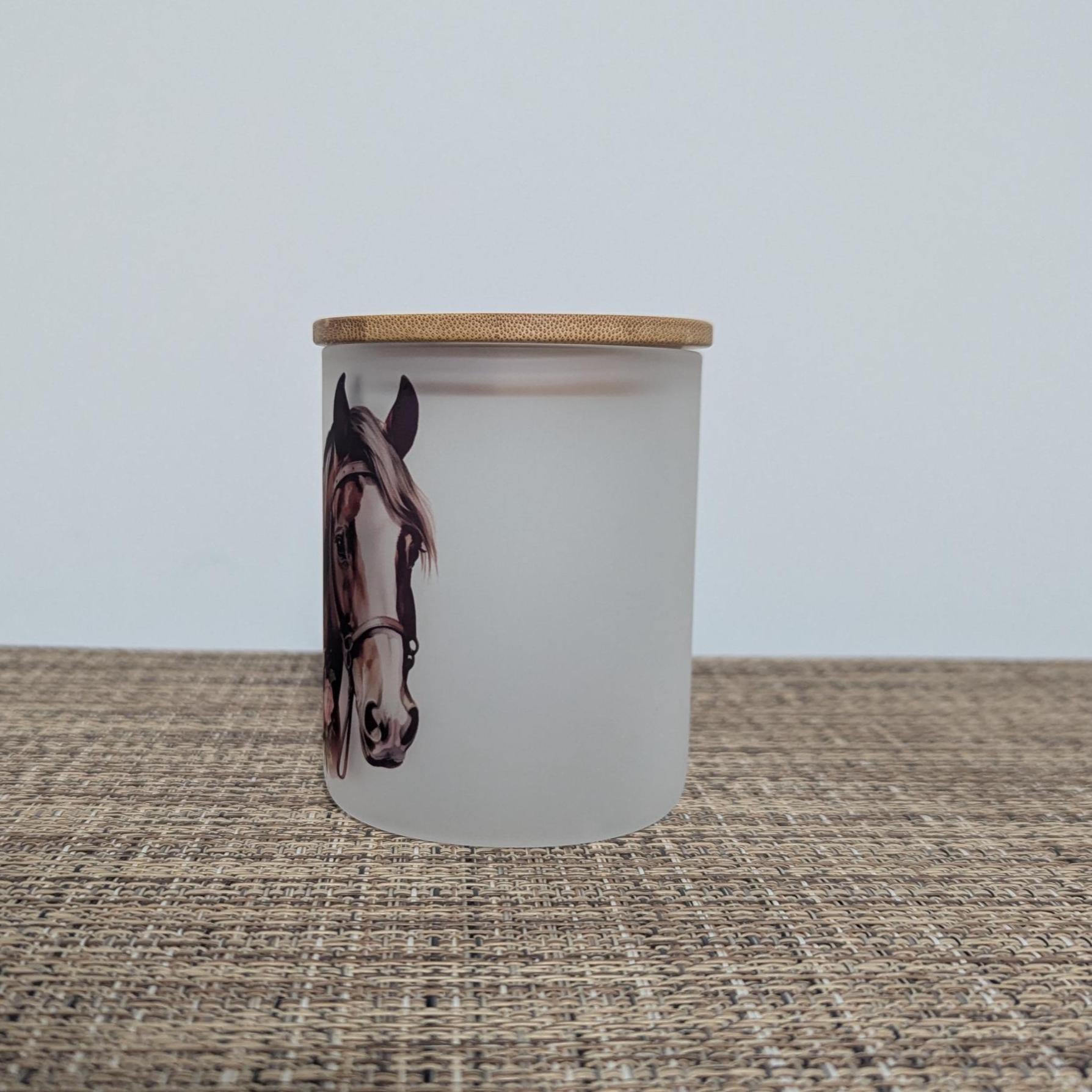 Horse Candle Holder With A Battery Operated Flickering Tea Light