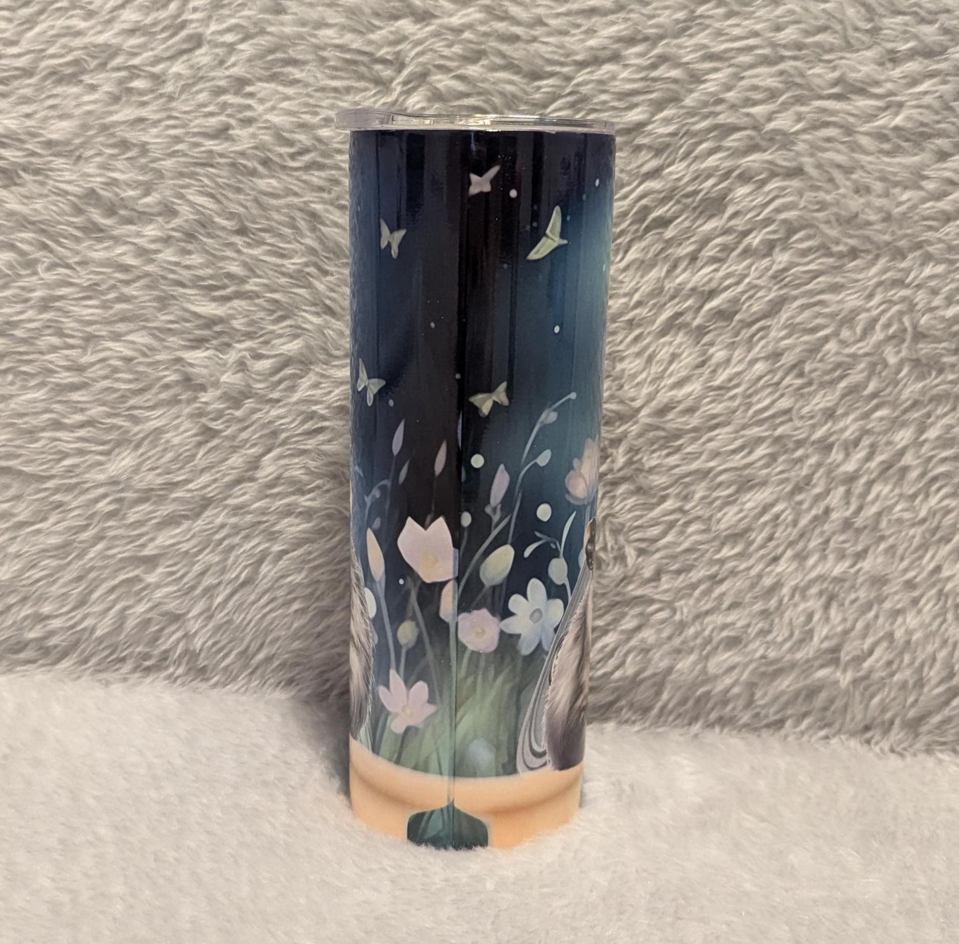 Possum Tumbler 20oz With Reusable Straw, Can Be Personalized