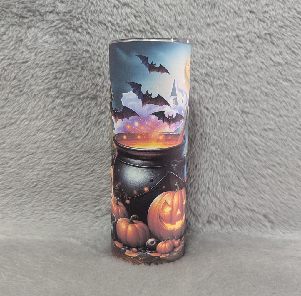 Halloween Tumbler 20oz With Reusable Straw, Can Be Personalized