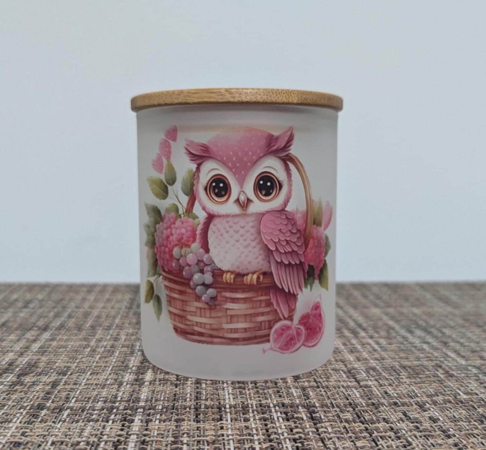 Owl Candle Holder With A Battery Operated Flickering Tea Light