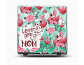 Love you Mom Flamingo Slate Picture With Display Legs