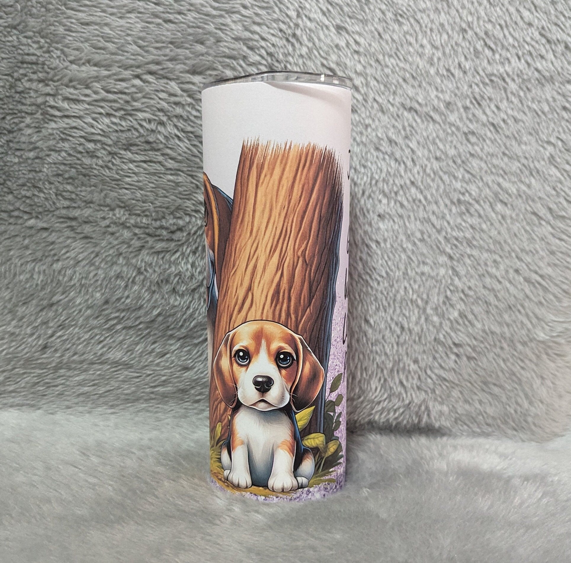 Just A Girl Who Loves Puppies Tumbler 20oz With Reusable Straw, Can Be Personalized