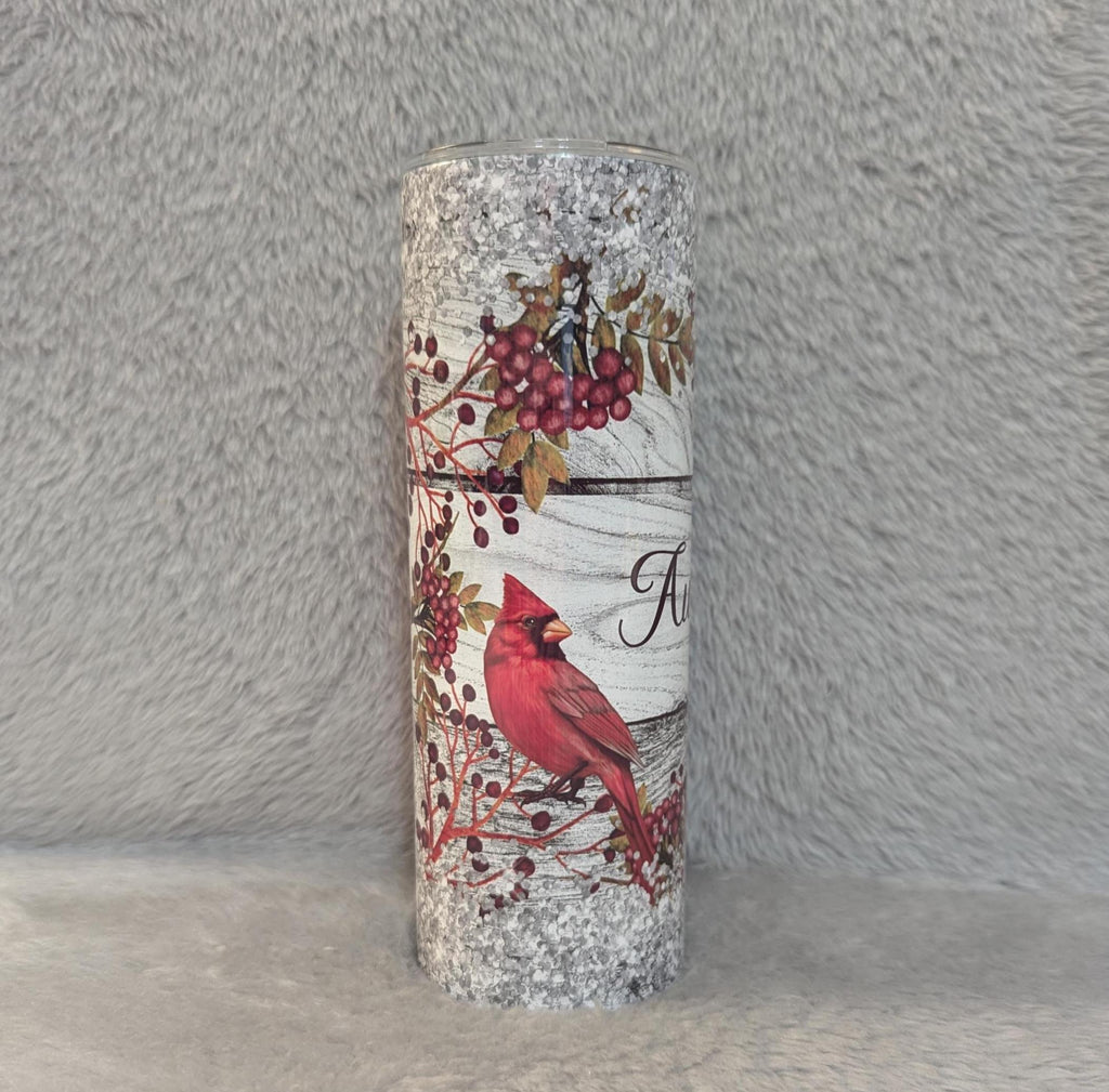 Cardinal Tumbler 20oz With Reusable Straw, Can Be Personalized