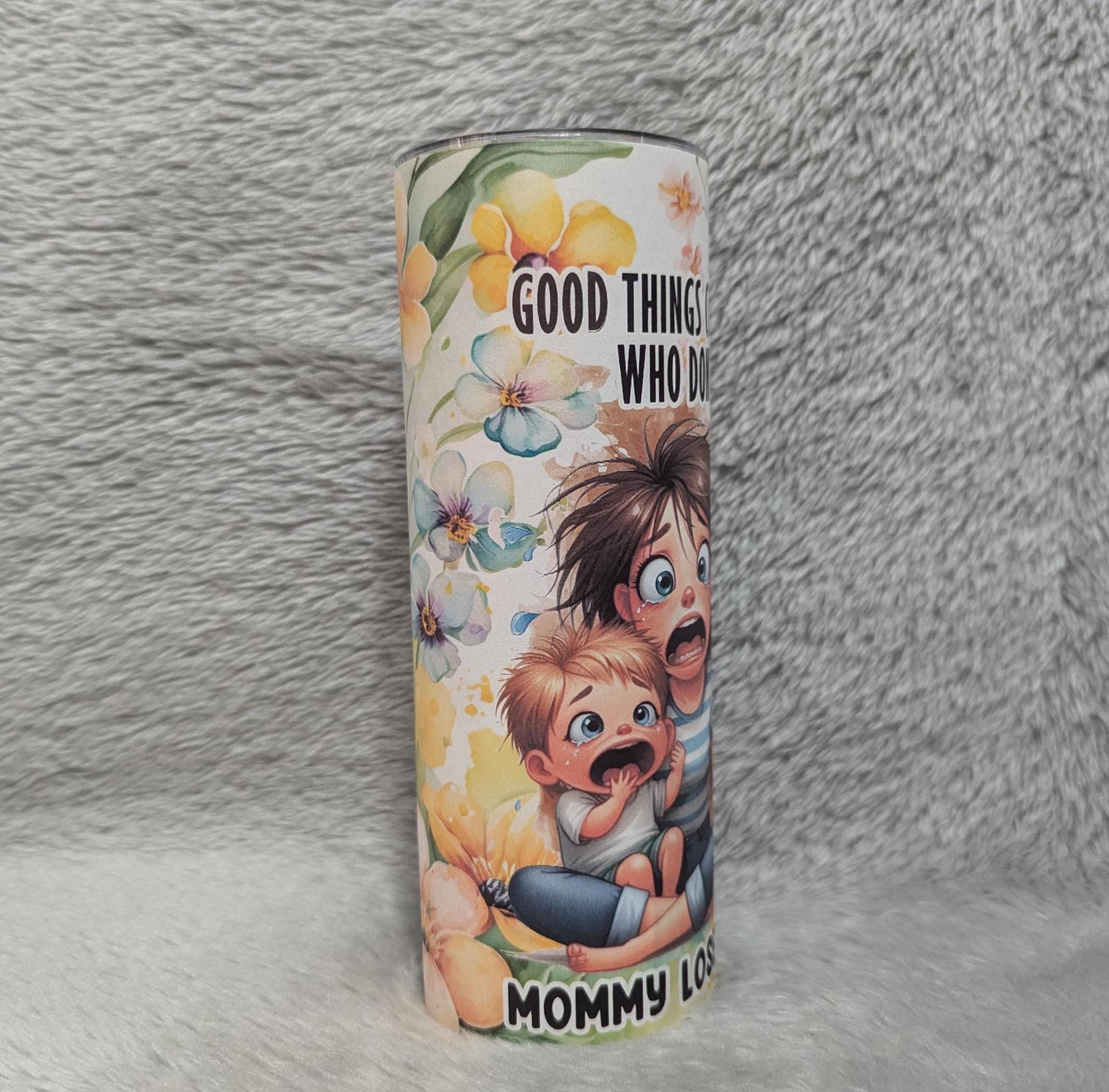 Crazy Mom Tumbler 20oz With Reusable Straw, Can Be Personalized