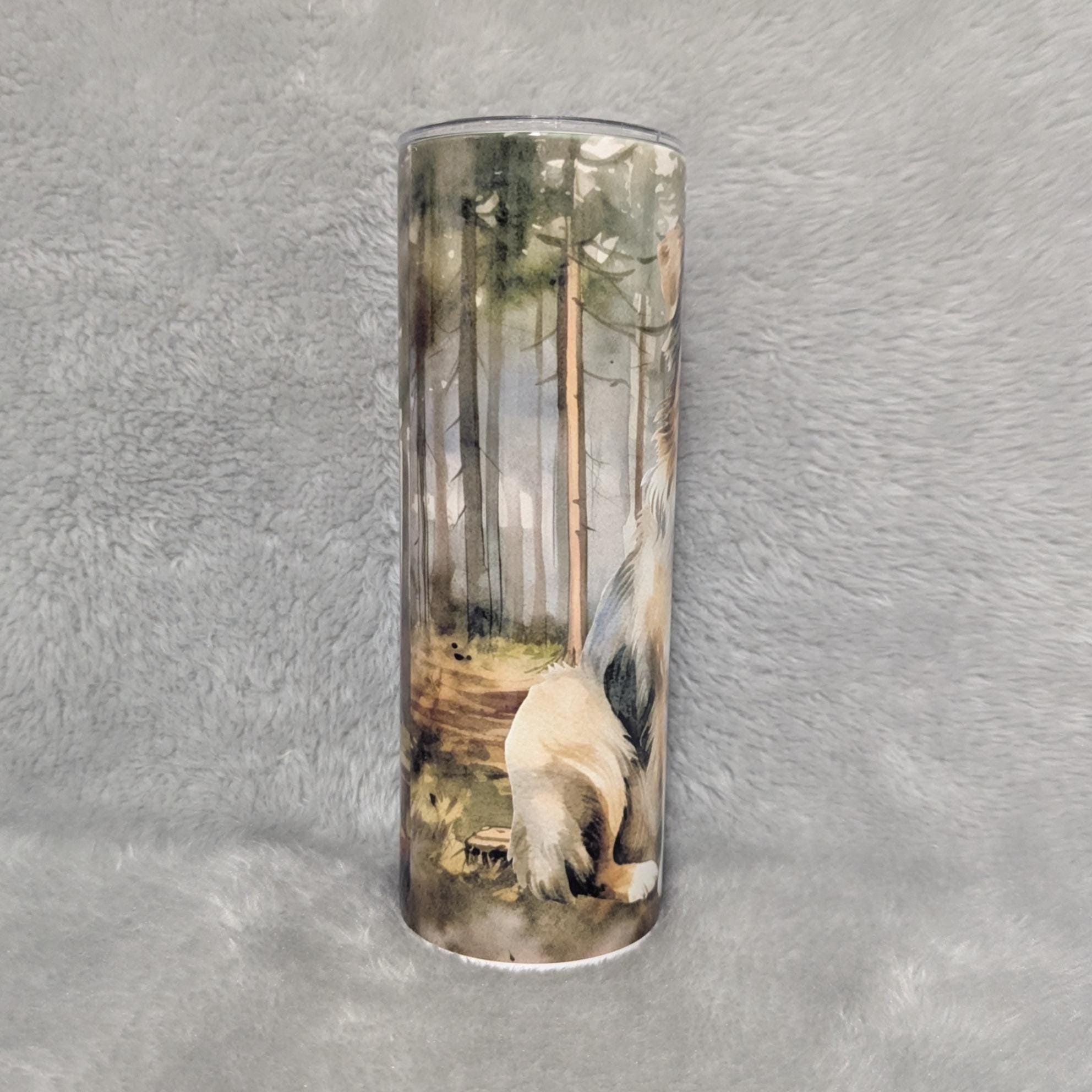 Australian Shepherd Tumbler 20oz With Reusable Straw, Can Be Personalized