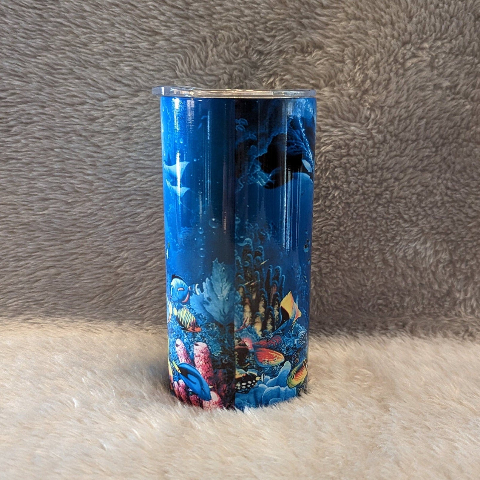 Kids Whale Tumbler 15oz With Reusable Straw, Can Be Personalized