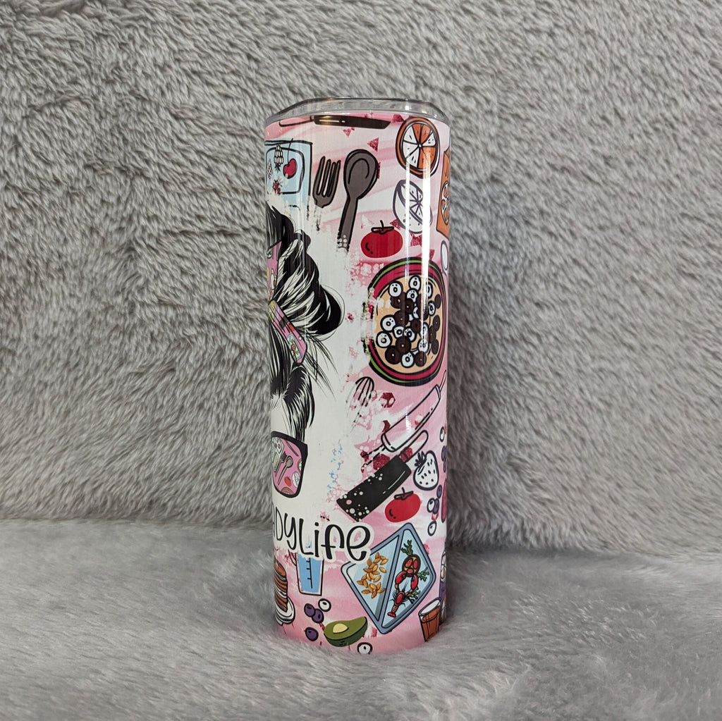 Lunch Lady Tumbler 20oz With Reusable Straw, Can Be Personalized