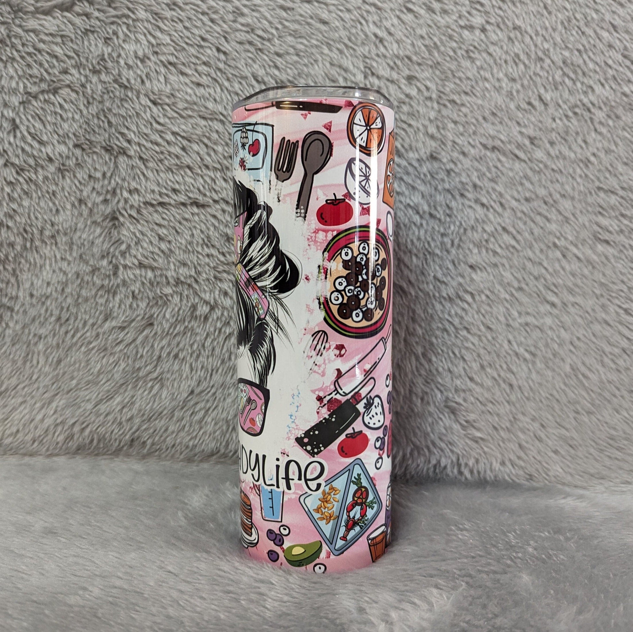 Lunch Lady Tumbler 20oz With Reusable Straw, Can Be Personalized