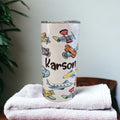Kids Airplane Tumbler 15oz With Reusable Straw, Can Be Personalized